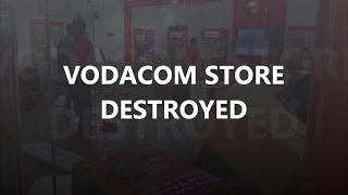 Vodacom Store Trashed and Destroyed by Group in EFF Branded Clothing