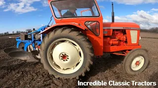 1970 NUFFIELD 3/45 2.8 Litre 3-Cyl Diesel Tractor (45 HP) with Ransomes Plough