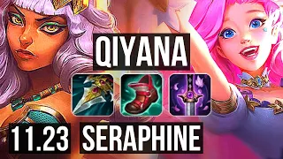 QIYANA vs SERAPHINE (MID) | 68% winrate, 7 solo kills, Legendary, 24/4/3 | EUW Master | 11.23