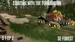 Fs22 Forestry | finish harvesting and start forwarding! | S1 EP 2 | Timelapse