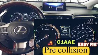 LEXUS RX350 Pre collision system, C1AAE  Heater circuit easy fix.