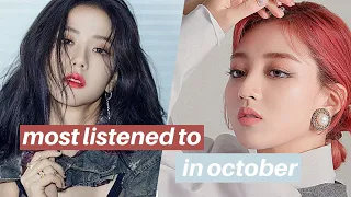 my most listened to kpop artist in october 2020