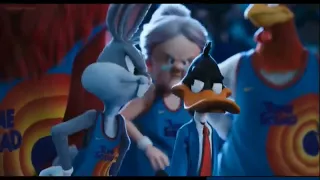 DAFFY DUCK SWEARING AND GETS HIT BY GRANNY ON SPACE JAM 2 AND BUGS BUNNY GETS MAD AT HIM