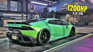 Need for Speed Heat Gameplay - 1200HP LAMBORGHINI HURACAN LIBERTY WALK Customization | Max Build 400