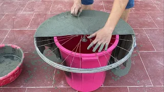 Great ideas for Garden Design and Decoration from Cement | Technique making Aquarium and Flower pots