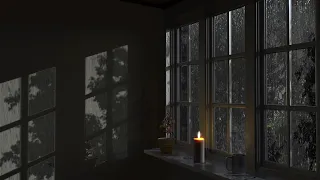 Rain On Window with Thunder Sounds - Rain in Forest at Night - 10 Hours Relaxation and Sleep