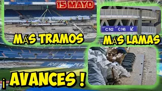 🔥 AVANZAN CON LA ESTRUCTURA del VIDEOMARCADOR 360* y MÁS LAMAS🏟 Obras Santiago Bernabéu 15/05/2023 🚧