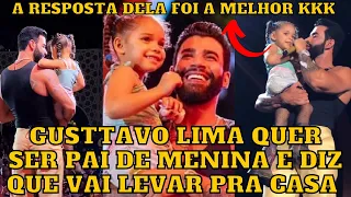 Gusttavo Lima se ENCANTA com GAROTINHA e diz que vai LEVAR pra Goiás, quer ser pai de MENINA kkk