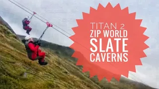 TITAN 2 - Zip World Slate Caverns, Blaenau Ffestiniog. Wales. Full Ride Experience!