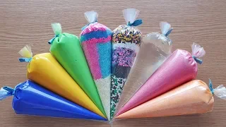 Making Crunchy Slime with Piping Bags #119