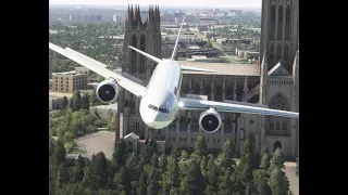 Boeing 777 lands perfectly at Washington Airport