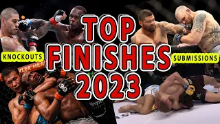 Top MMA Finishes 2023: Knockouts & Submissions