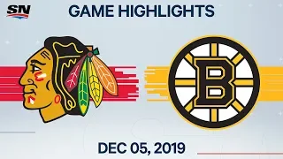 NHL Highlights | Blackhawks vs Bruins – Dec. 5, 2019