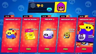 ALL ANNIVERSARY GIFTS ON 0 TROPHY ACCOUNT! - Brawl Stars