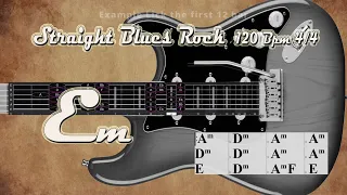 Straight Blues Rock in E-Minor / G Major | Pentatonic| 120  Bpm 4/4 Backing Track Jam