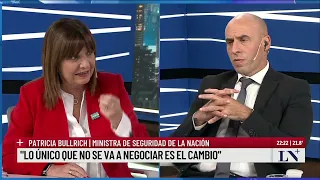 Patricia Bullrich mano a mano con Esteban Trebucq: "Quieren que el Gobierno fracase"