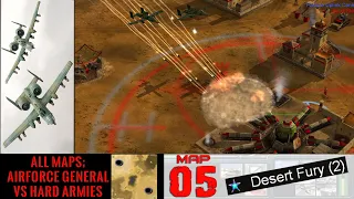 C&C Generals  -  Air Force General  --  Dessert Fury - (Skirmish MAP-5)