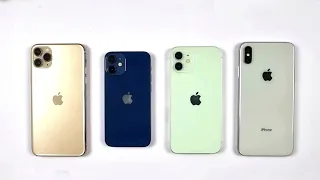 iPhone 11 Pro Max Vs iPhone 12 Mini Vs iPhone 12 Vs iPhone Xs Max | SPEED TEST