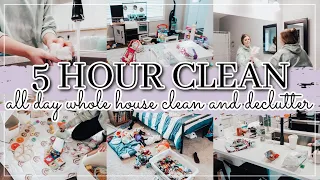 5 HOUR CLEAN DECLUTTER AND ORGANIZE WITH ME | HOURS OF WHOLE HOUSE SPEED CLEANING | WHITNEY PEA