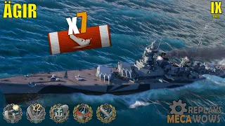 Cruiser Agir 7 Kills & 174k Damage | World of Warships Gameplay