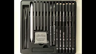 Unboxing Cretacolor Black Box Charcoal Drawing Set | Cretacolor Charcoal Drawing Set Review