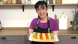 Tarta de hojaldre y frutas