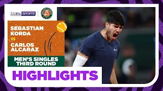 Sebastian Korda vs Carlos Alcaraz | Roland Garros 2024 Highlights