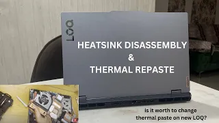 LENOVO LOQ 15 IRX9 2024 HEATSINK DISASSEMBLY AND THERMAL PASTE CHANGE