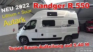 Fiat Ducato Modell 2022 💖Super Kurzes Wohnmobil RANDGER R 550 Tolles Konzept auf 5,40 M 👍✌