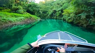 Is this Real Life? Secret lush side stream jet boating. New Zealand