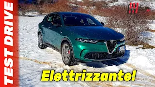 NEW ALFA ROMEO TONALE HYBRID TI 1.5 160 CV 2023 - FIRST SNOW TEST DRIVE