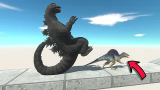 Deadly Small Bridge Challenge | Escape from Showa Godzilla - Animal Revolt Battle Simulator