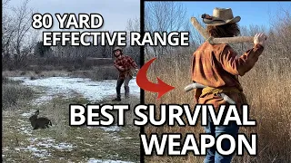 DIY BUSHCRAFT HUNTING BOOMERANG: The primitive weapon that DEFIES GRAVITY