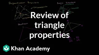 Review of triangle properties | Special properties and parts of triangles | Geometry | Khan Academy