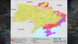 Ukraine - Russia War Map Timelapse | Russian Invasion Map | 2022 February 24 - April 30