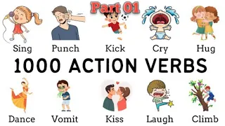 1000 🔥Action Verbs 🔥| Common Action Verbs in English | Part 1 | English Vocabulary with Picture