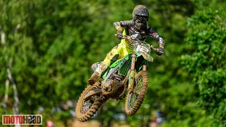 American Jack Chambers takes the MX2 win and red plate at Canada Heights. Ft. Searle, Rizzi, Askew