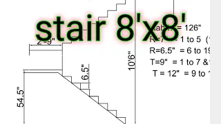 design of stair 8x8. minimum area for stair.comment part 50/214