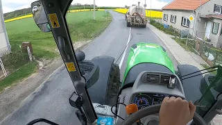 Pov/Driver View - John Deere 7930/Deutz Fahr 7250 TTV/ Same Audax 200 //driving with slurry