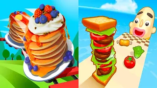 Pancake Run VS Sandwich Runner Android iOS Mobile Gameplay Walkthrough #2