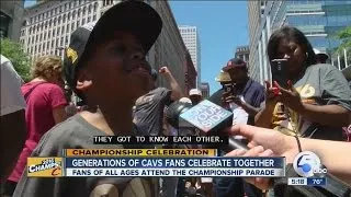 Generations of Cavs fans celebrate together