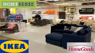 HOME SENSE IKEA HOMEGOODS FURNITURE SHOP WITH ME SOFAS ARMCHAIRS TABLES SHOPPING STORE WALK THROUGH