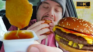ASMR Eating McDonalds Burgers in MY CAR MUKBANG | DAVE KAY ASMR