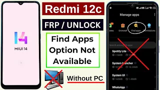 Redmi 12c Frp Bypass MIUI 14 Without PC | Redmi 12c Frp Unlock | Redmi 12c Google Account Bypass