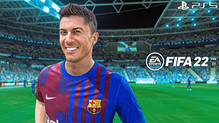 FIFA 22 PS5 | Barcelona Vs Manchester City Ft. Lewandowski, Haaland, | UEFA Champions League | 4K