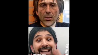 Antonio Conte e Lele Adani in diretta Instagram **PARODIA DEEPFAKE**