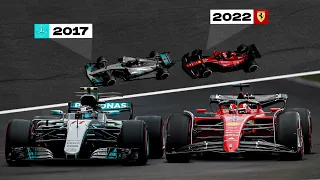 How much slower are the F1 2022 cars compared to 2017? - Lap time comparison