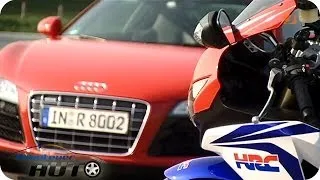 Vergleichstest: Audi R8 vs. Honda Fireblade | Abenteuer Auto Classics