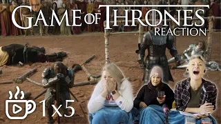 FIRST TIME WATCHING GOT! | Game of Thrones: S1E5 The Wolf & the Lion | Reaction and Review