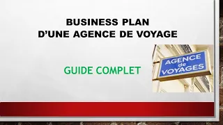 BUSINESS PLAN pour Lancer une Agence de Voyages